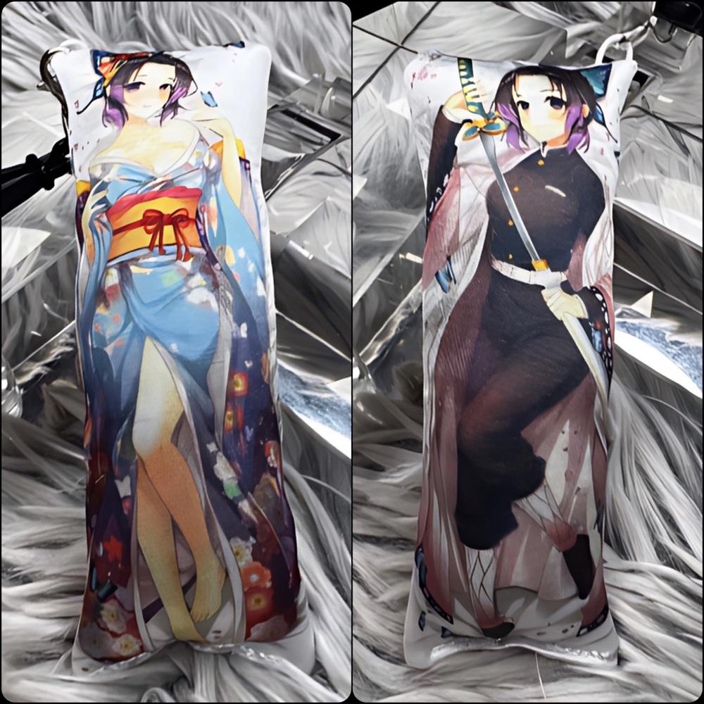 Handmade Anime Shinobu Kocho Demon Slayer Anxiety Relief Plush Keychain